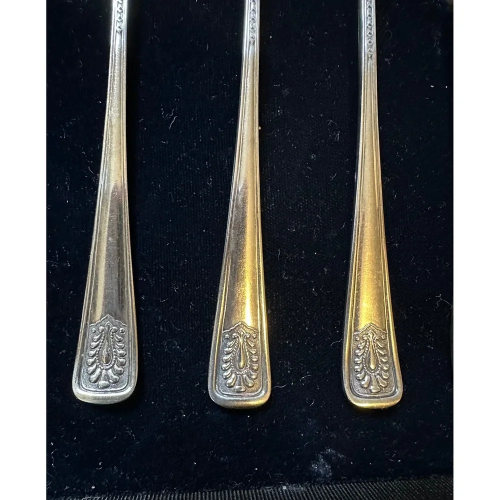 6 Antique Towle S.P. Seafood Cocktail Forks Norwood‎